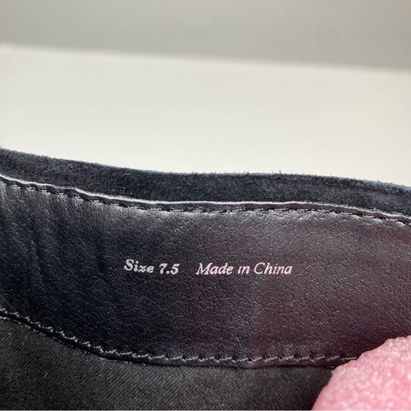 Dolce Vita Fynn Black Suede Crocodile Embossed Leather Heeled Tall Boot 7 1/2 - Picture 12 of 15